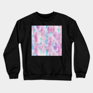 sporty watercolor texture pink and turquoise Crewneck Sweatshirt